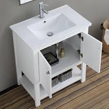 Get free shipping on qualified bathroom vanity tops or buy online pick up in store today in the bath department. Fresca Bradford 30 In W Traditional Bathroom Vanity In White With Ceramic Vanity Top In White With White Basin Fvnhd0105wh Cmb The Home Depot