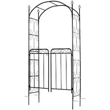 outsunny metal decorative backyard arch