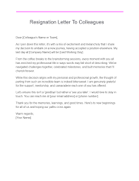 13 resignation letter to colleagues