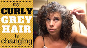 Maybe add a little bit of wax to keep them in place. My Curly Grey Hair Is Changing Curly Grey Hair Transition Youtube