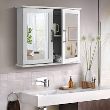 2 Tier Bathroom Wall Mounted Mirror