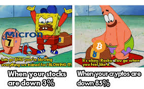 2020 stock market crash, also referred to as black monday, refers to a global stock market crash that occurred on march 9th, 2020. Why Bitcoiners Are Using Memes To Cope With A Crash Motherboard Business Telegraph