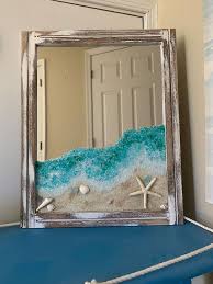 Sea Glass Beach Scene On A Mirror Sea