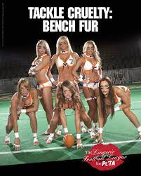 The Ladies of the Lingerie Football League Pose for a Racy Anti-Fur Ad |  PETA