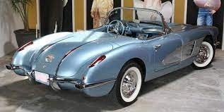1958 Corvette In Silver Blue Metallic