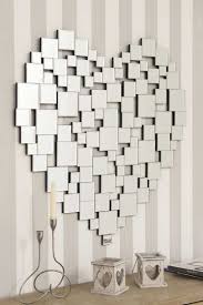 Glass Colage Heart Wall Art Mirror 81 X