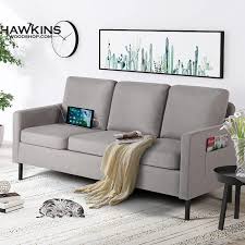 72 w sectional sofa 3 seat couch mid