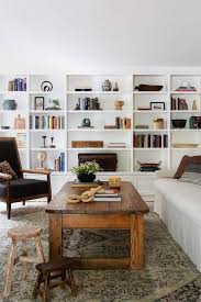 living room built in bookshelves design