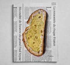 Honey Bread 3D Paintings on Newspaper Breakfast Painting - Etsy Canada