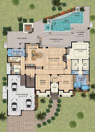 Mediterranean Style House Plan 4 Beds