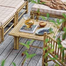 Handmade Bamboo Patio Table Antique