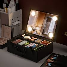 zxmt makeup train case with mirror