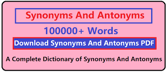 synonyms and antonyms 100000 words