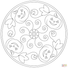 Halloween Mandala Coloring Page Free Printable Coloring Pages