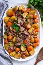 perfect slow cooker pot roast cooking