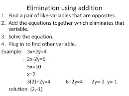7 3 elimination using addition and