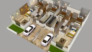 2 Story Duplex House Plan Interior