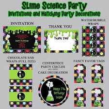 science theme printable party package