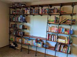 Industrial Pipe Shelving Wall And