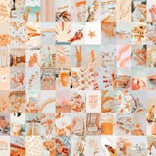 150 Pcs Peach Wall Collage Kit Good