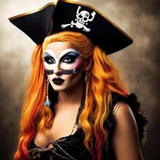 beautiful drag queen female pirate