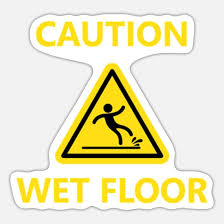 caution wet floor sign symbol slippery