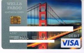 0% intro apr for 18 months from account opening on purchases and balance transfers. Bank Card Wells Fargo Platinum Debit Wells Fargo United States Of America Col Us Vi 0143