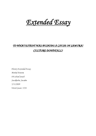EXTENDED ESSAY CHECKLIST Marked by Teachers