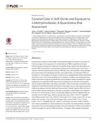 pdf caramel color in soft drinks and