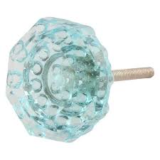 new green glass cabinet knobs 6 vintage