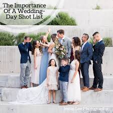 a wedding day shot list