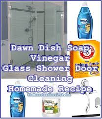 dawn dish soap vinegar glass shower