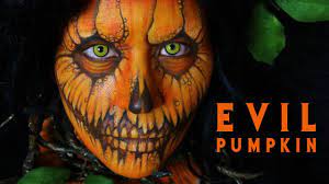 evil pumpkin halloween makeup tutorial
