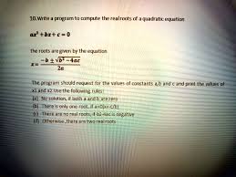 Quadratic Equation Ar Bx C