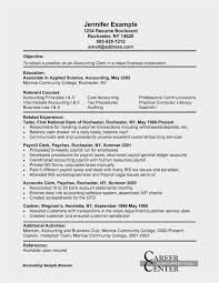 sample resume for accounting clerk