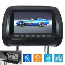 Universal 7Inch DC12V Car LCD Digital Display HD Headrest Monitor Rear Seat  Entertainment with Remote Control Multimedias Player|Car Multimedia Player