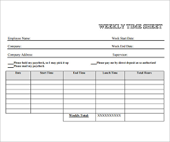 Employee Timesheet Sample 13 Documents In Word Excel Pdf