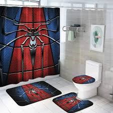 Bathroom Set 4pcs Shower Curtain