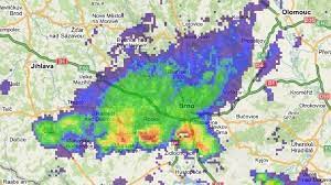 Aktuální radarová data znázorňující momentální stav počasí. Radarove Snimky Proc Neprsi Kdyz Mi Radar Ukazuje Srazky A Naopak