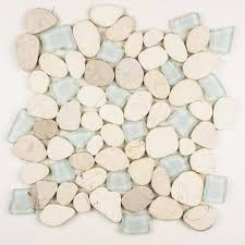 sea foam pebble tile sea glass