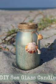 Diy Sea Glass Candle Holder Sunset