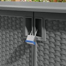 Gray Plastic Outdoor Storage Cabinet