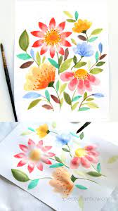 paint beautiful watercolor flowers in