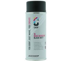 Crop Heat Resistant Paint Black Spray