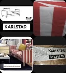 Ikea Karlstad Rannebo 2 Seat Sofa Red