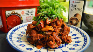 Image result for Korean Spicy Noodles With Pork And Hot Pepper Paste
