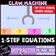 One Step Equations Claw Machine