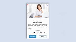 simple profile card ui design using