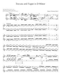 Bach Toccata and Fugue in D Minor (Piano solo) Sheet music for Piano (Solo)  | Musescore.com