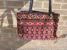 tan tapestry carpet bag large handbag